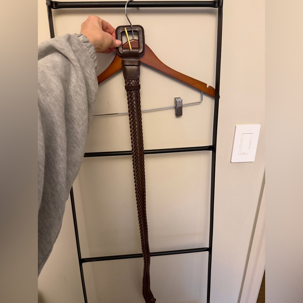 Loeffler Randall Braided Leather Belt